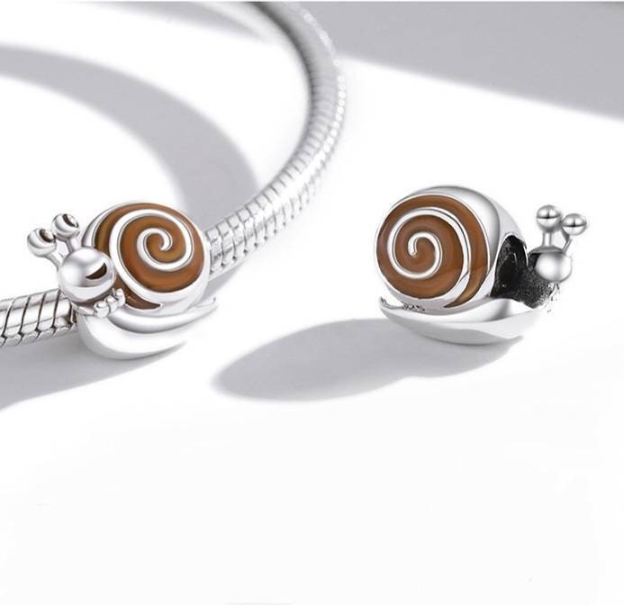 Silver Snail Bracelet Bead