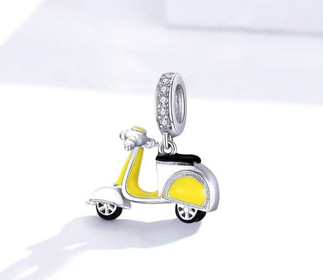 Yellow Scooter Bracelet Charm