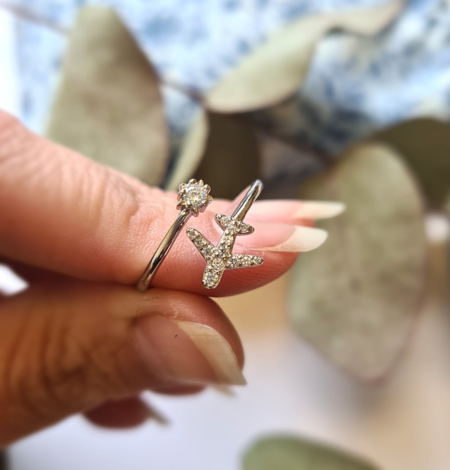 Silver Aeroplane Ring