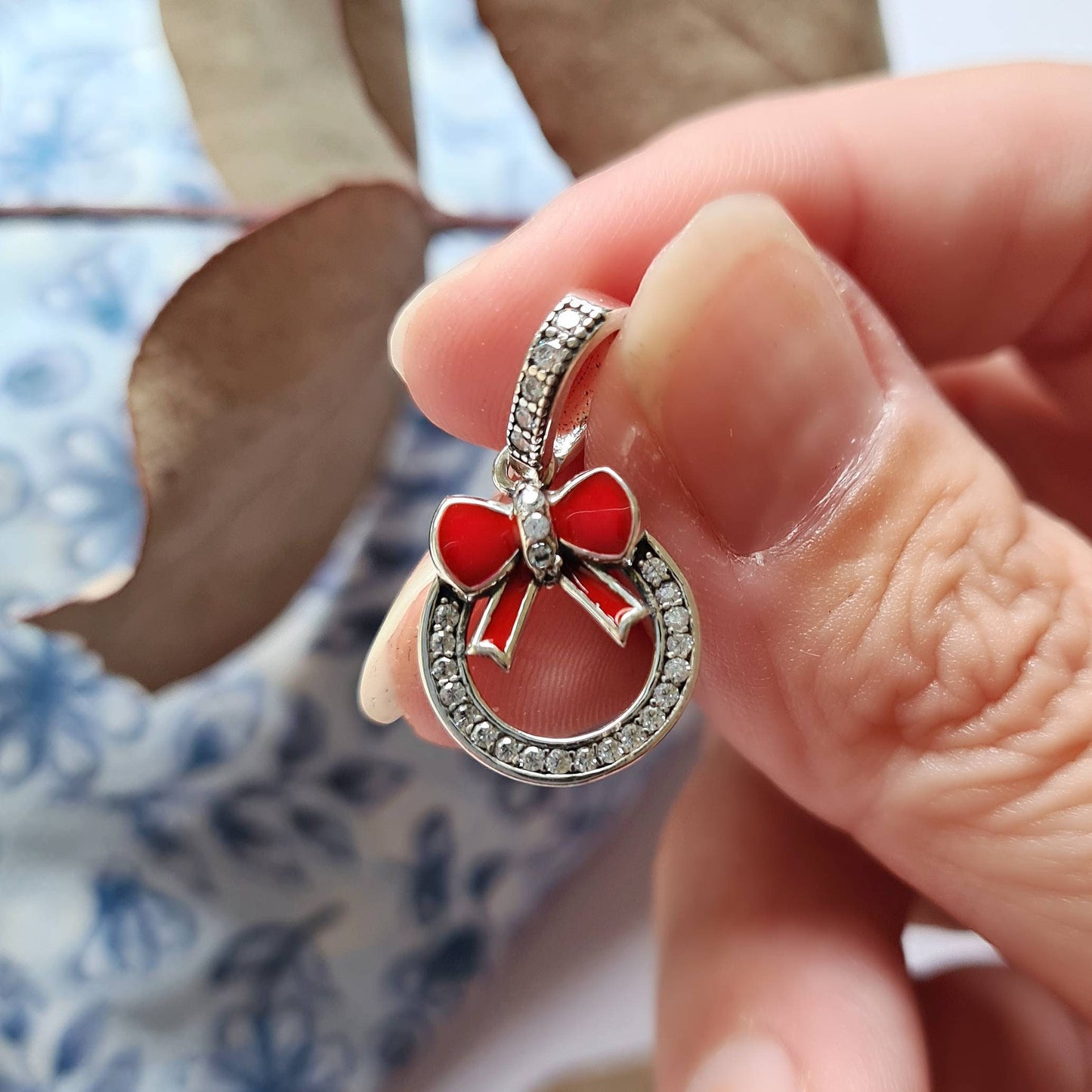 Christmas Wreath Bracelet Charm