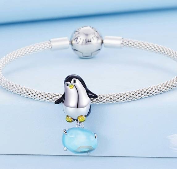 Silver Penguin Bracelet Charm