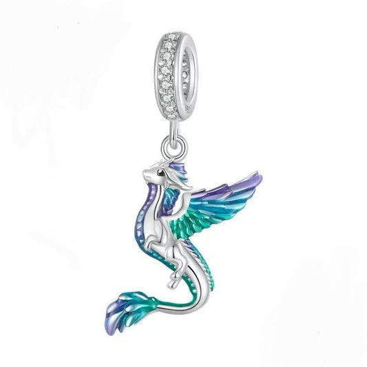 Blue water dragon charm