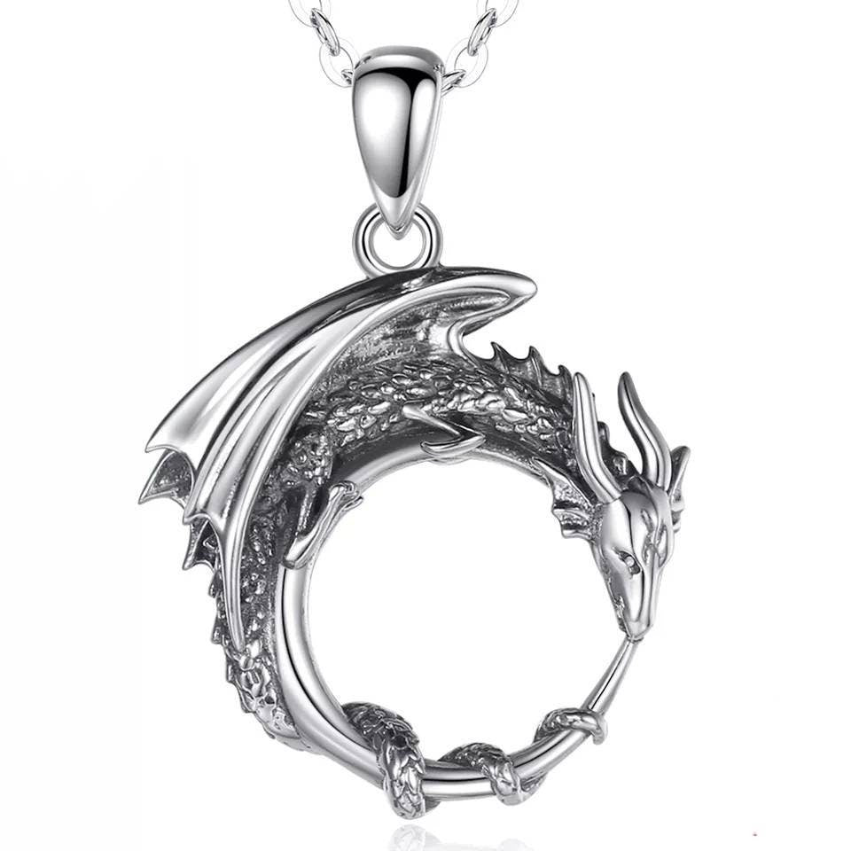 silver dragon pendant