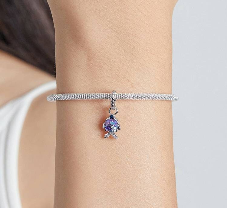 Purple Fish Bracelet Charm