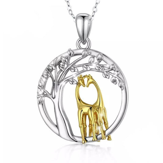 couples giraffe necklace