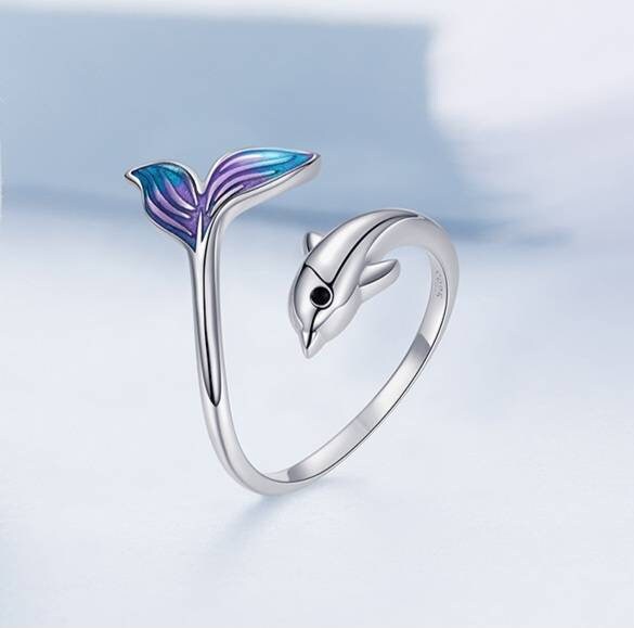 Silver Dolphin Ring