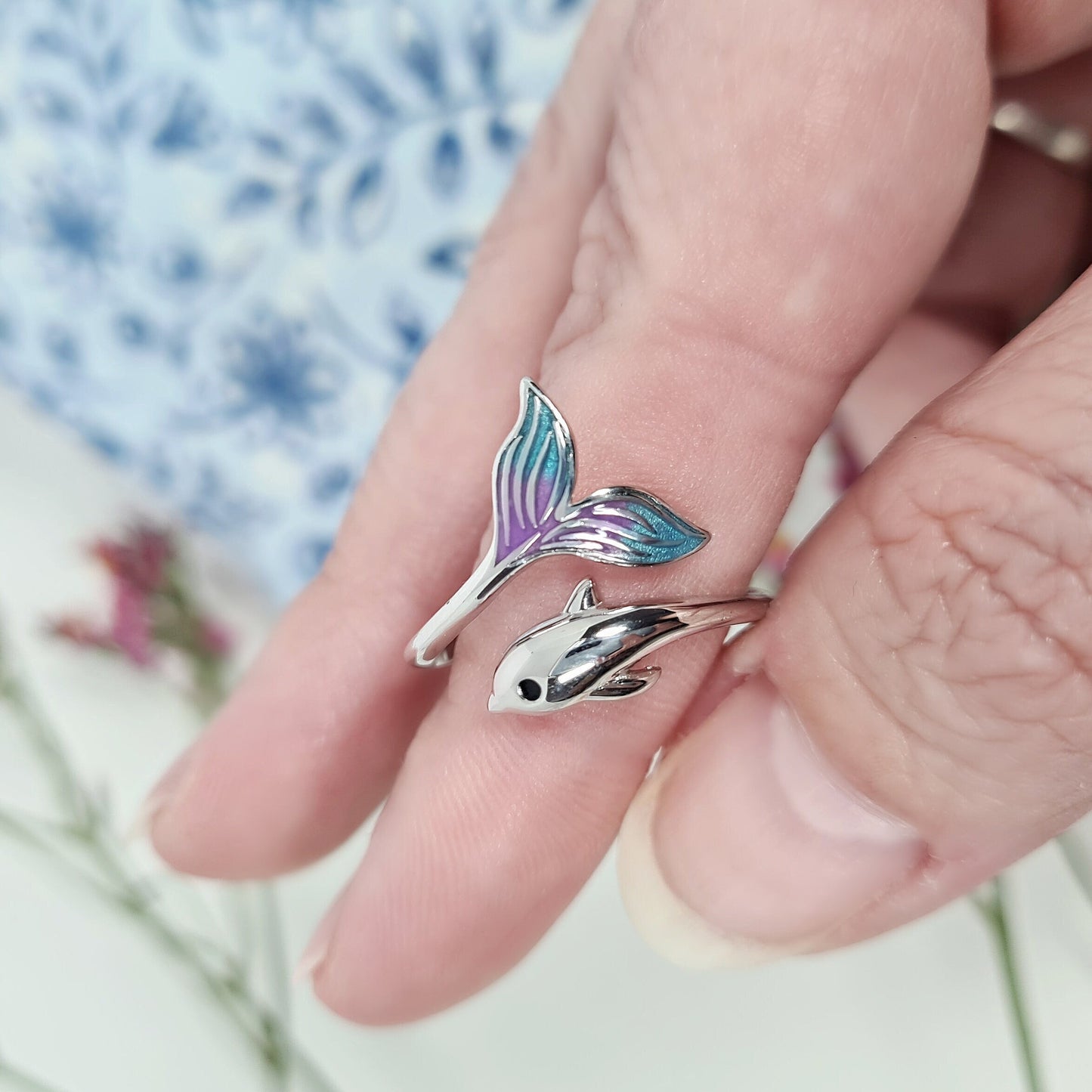Silver Dolphin Ring