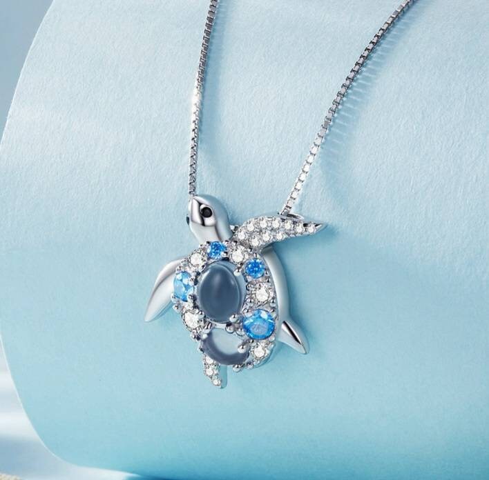 Silver Sea Turtle Necklace