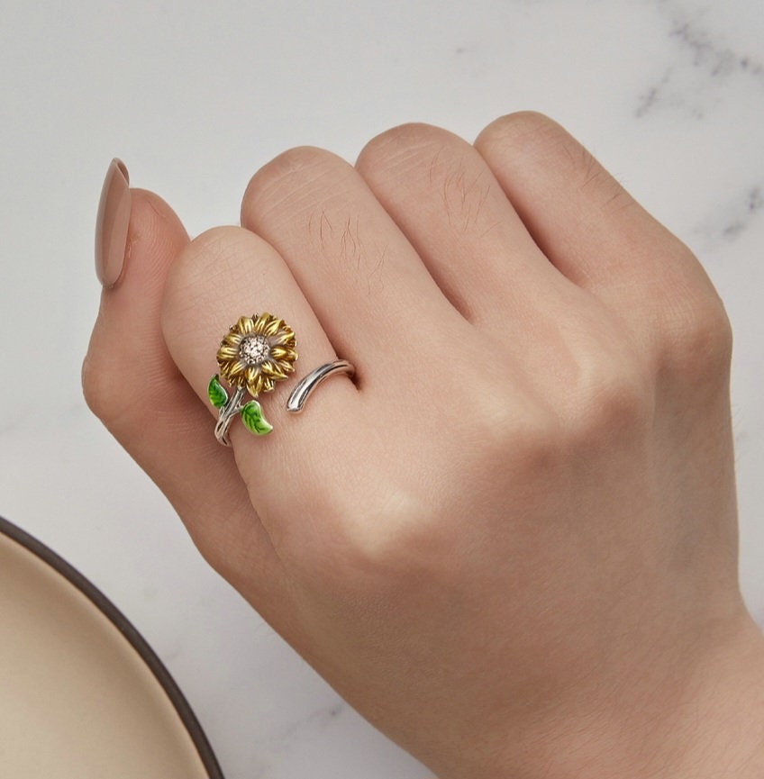 Large Sunflower Ring