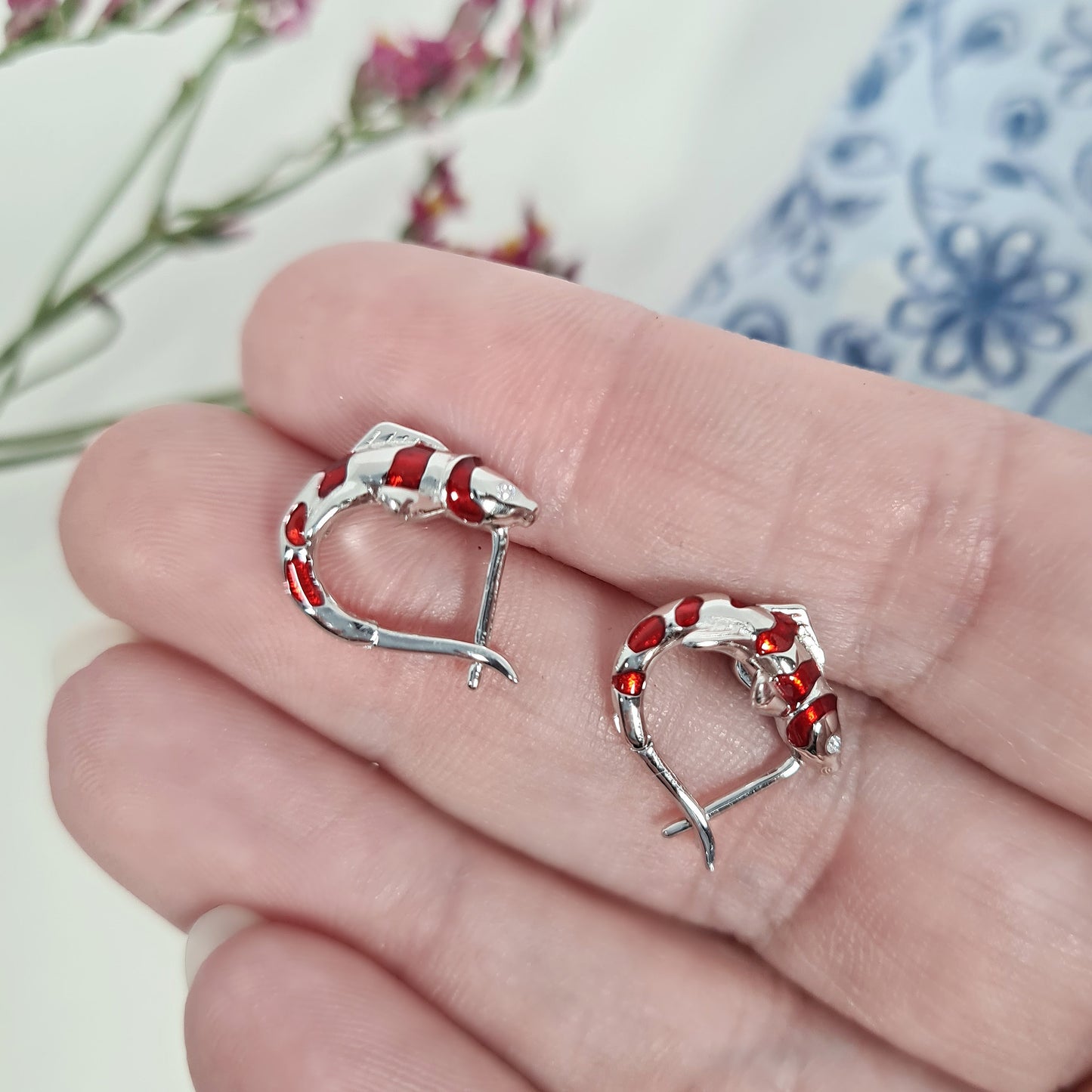 Koi Carp Hoop Earrings
