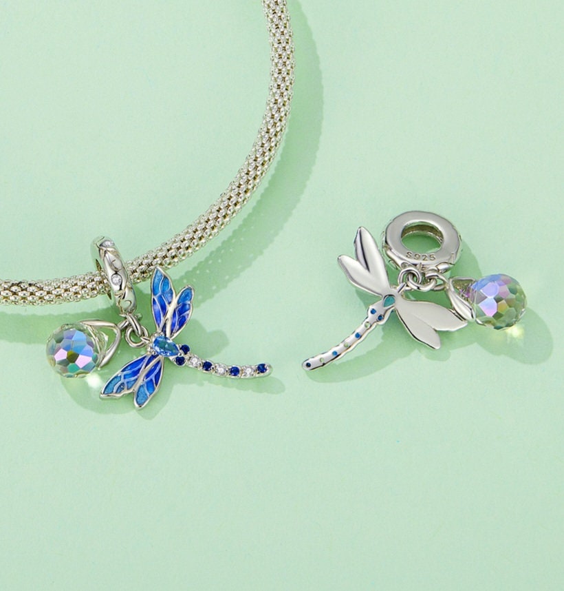 Dragonfly Crystal Bracelet Charm