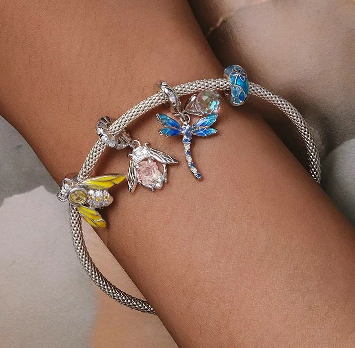 Dragonfly Crystal Bracelet Charm