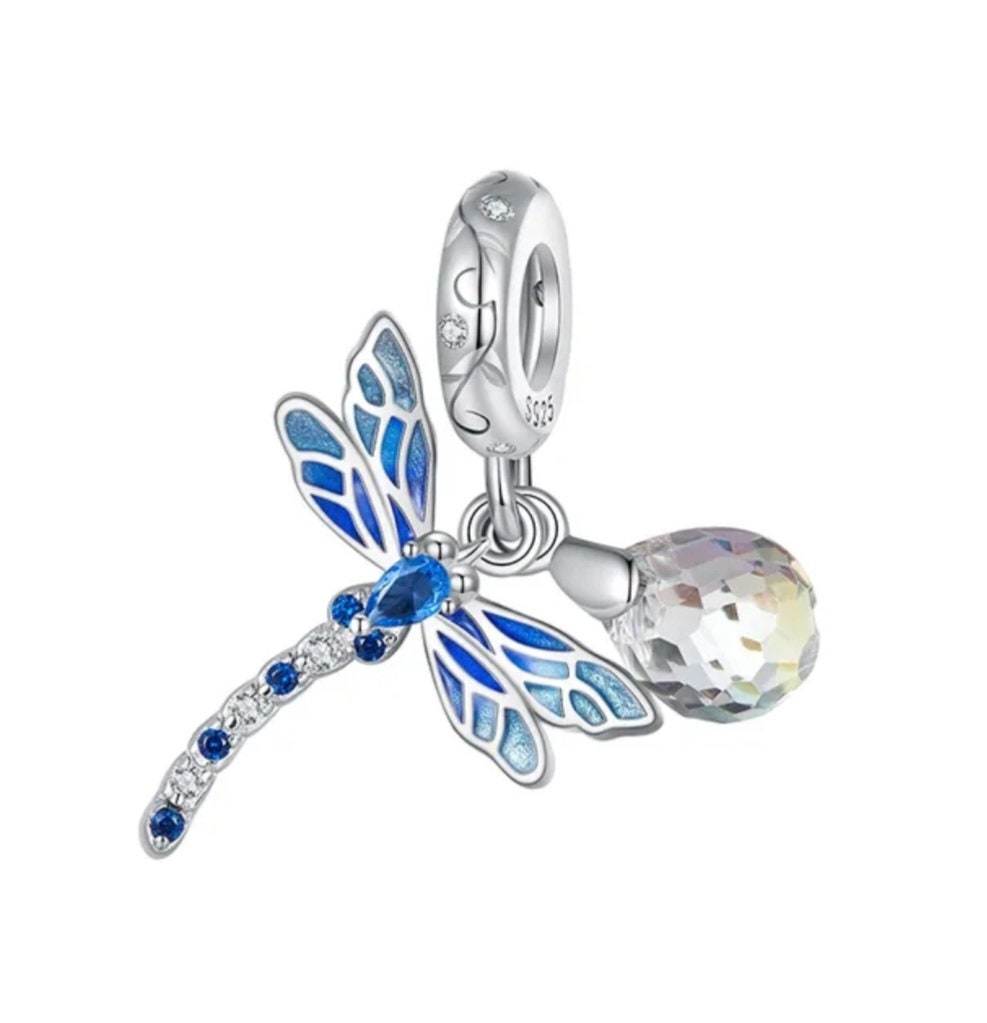 Dragonfly crystal Bracelet Charm