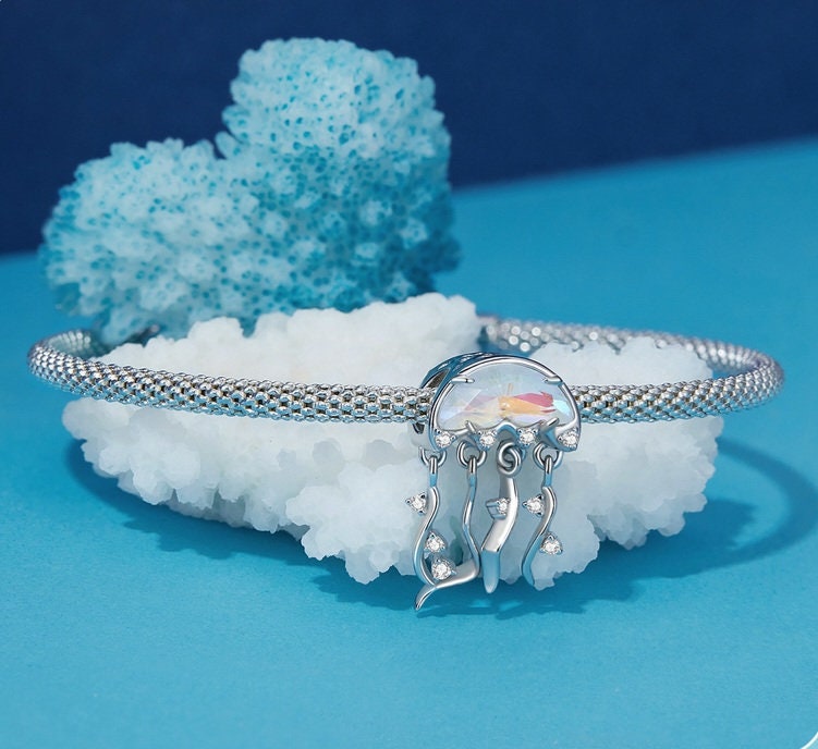 Iridescent Jellyfish Bracelet Charm