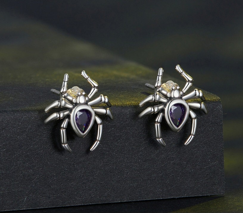 Jewelled Spider Earrings