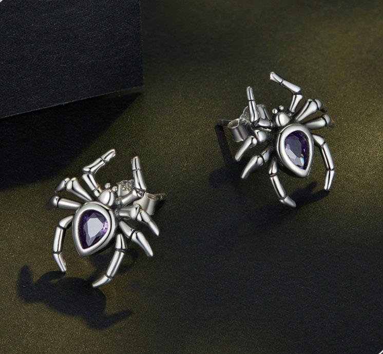 Jewelled Spider Earrings