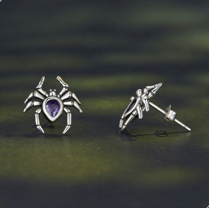 Jewelled Spider Earrings