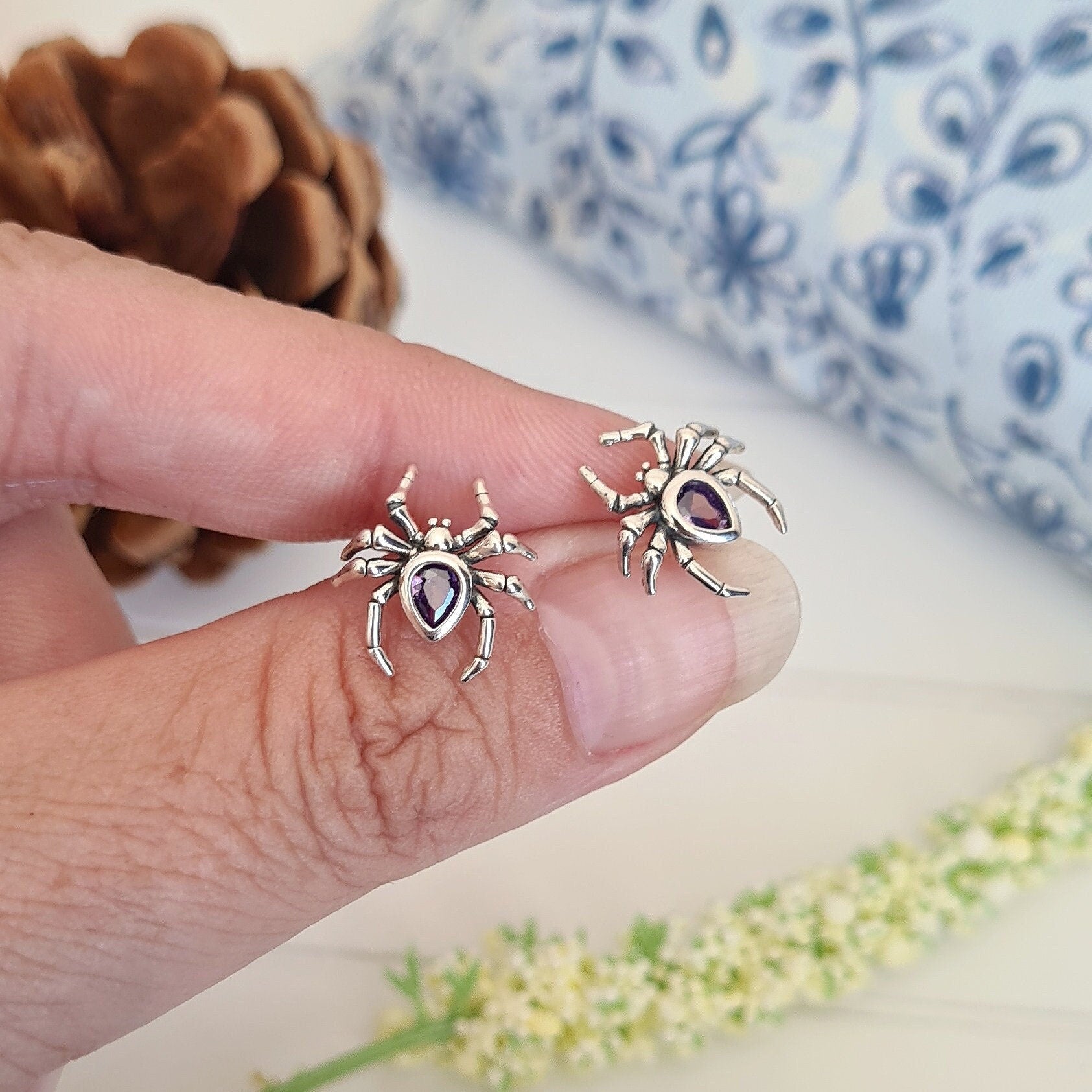 spider ear studs